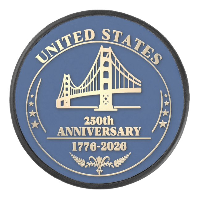 Palet De Hockey USA 250th Anniversary Golden Gate Gold design  (Devant)