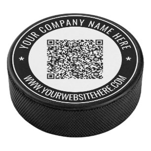 Palet De Hockey Votre code QR et le texte personnalisé Hockey Puck