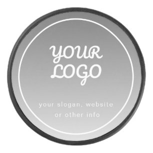 Palet De Hockey Votre logo et votre texte modifiable Ombre gris