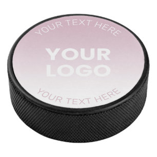 Palet De Hockey Votre logo Moderne Dusty Rose & Blanc Ombre