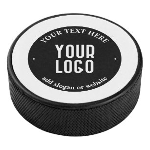 Palet De Hockey Votre texte et votre logo téléchargé Noir et bla