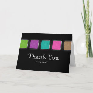 Palette Artiste de maquillage de Carte de remercie