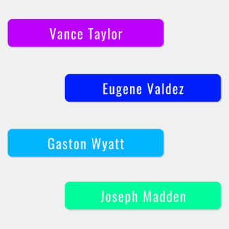 Palette couleur Cyberpunk étanche Nom Étiquettes