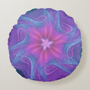 Palette de cyan délicieuse Coussin ronde