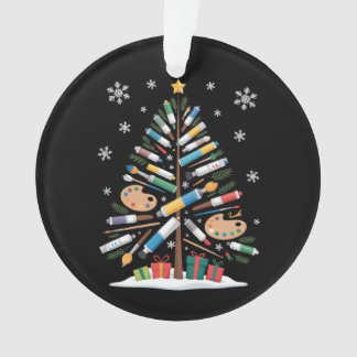 Palette de pinceaux de peinture d'arbre de Noël Ar