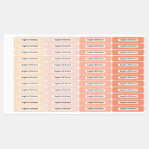 Palette de tons rose pour étiquettes de nom pour e