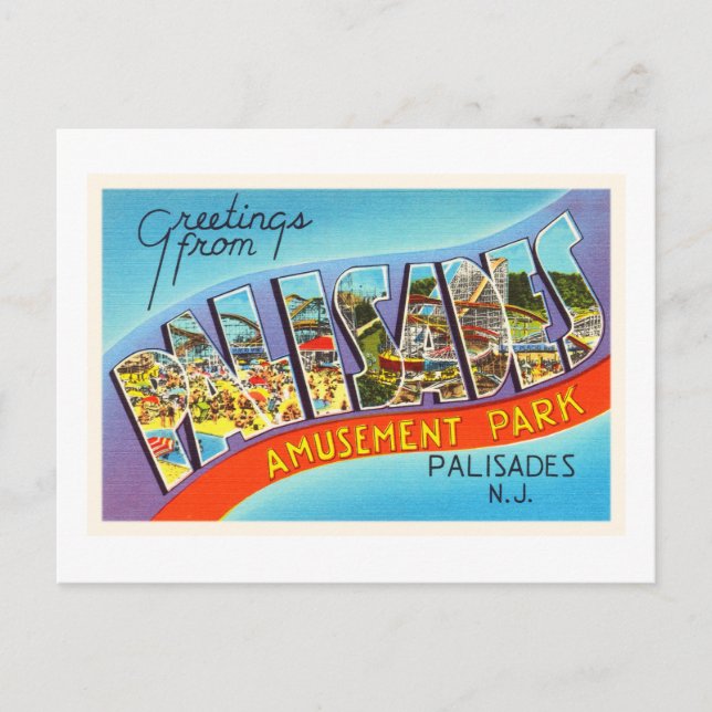 Palisades New Jersey NJ Vintage voyage Carte posta (Devant)