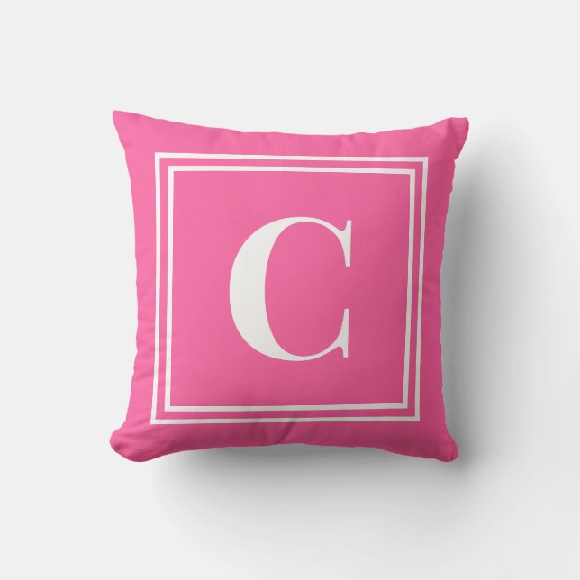 Palm Beach Preppy Coussin Jeté Monogramme (Recto)