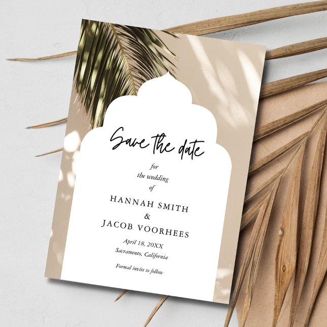 Palm Beach Wedding Photo Save the Date (Palm Beach Wedding Photo Save the Date)