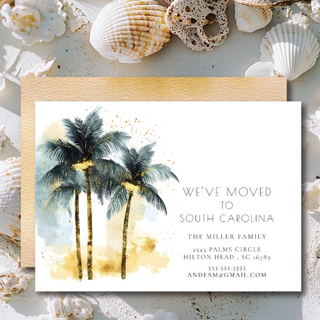 Palm Breeze Moving Faire-part (Créateur téléchargé)