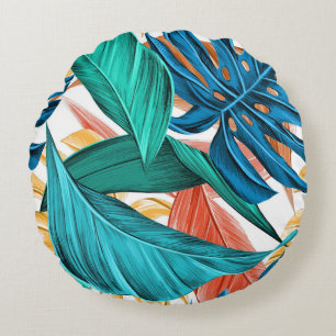 Palm feuille exotique accent coussin
