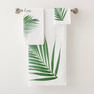 Palm Feuille Fronds Design Ensemble de serviettes