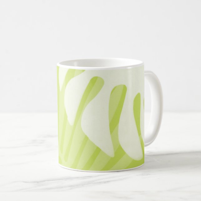 Palm Feuille Trio Lime Green Coffee Mug (Devant droit)
