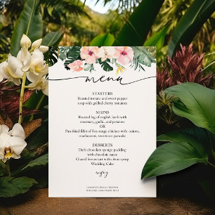 Palm Hibiscus Fête des mariées tropicale Carte men