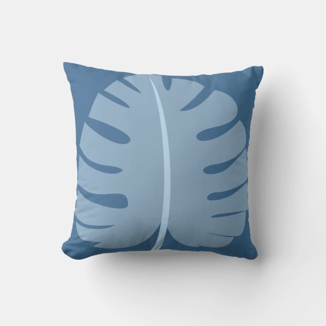 Palm Leaf Ocean Beach Vaves Coussins tropicaux (Recto)