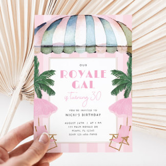 Palm Royale Invitation de fête d'anniversaire