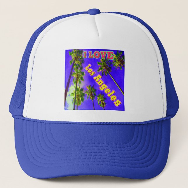 "Palm Sky : I LOVE Los Angeles 1" Casquette (Devant)