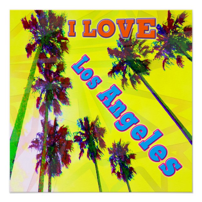 "Palm Sky : I LOVE Los Angeles 2" Poster (Devant)