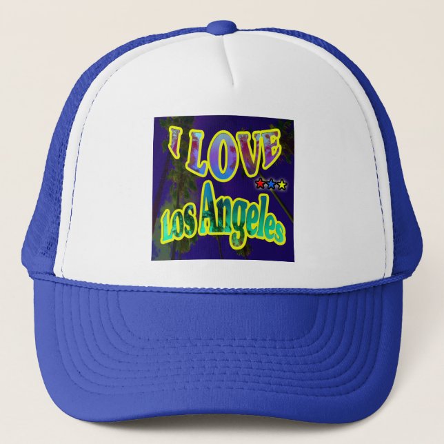 "Palm Sky : I LOVE Los Angeles 4" Casquette (Devant)