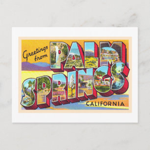 Palm Springs California CA Grande Lettre carte pos