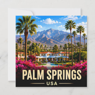 Palm Springs Californie Désert Voyage Milieu du XX