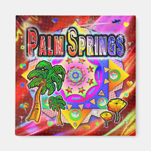 Palm Springs Tropical Friends Magnet