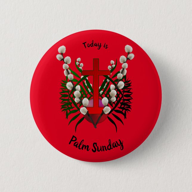 Palm Sunday A Christian Holy Day 6 Cm Round Badge (Devant)