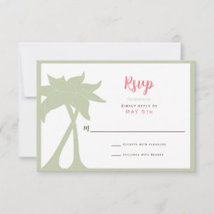 Palm Tree Beach Destination Mariage RSVP