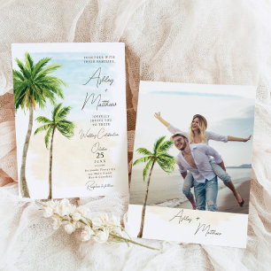 Palm Tree Beach Mariage Invitation