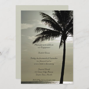 Palm Tree Beach Mariage Invitation de la fête