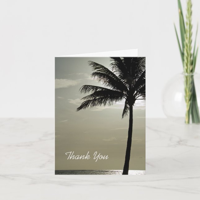 Palm Tree Beach Wedding Bridesmaid Merci (Devant)