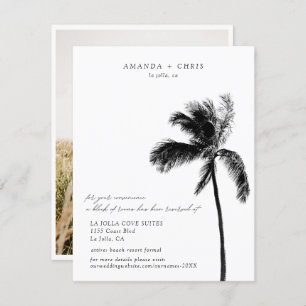 Palm Tree Beach Wedding Room Block Carte du boîtie