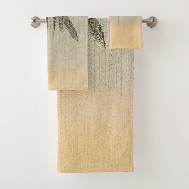 Palm Tree Elegant Tropical Vintage Monogramme (En situation)