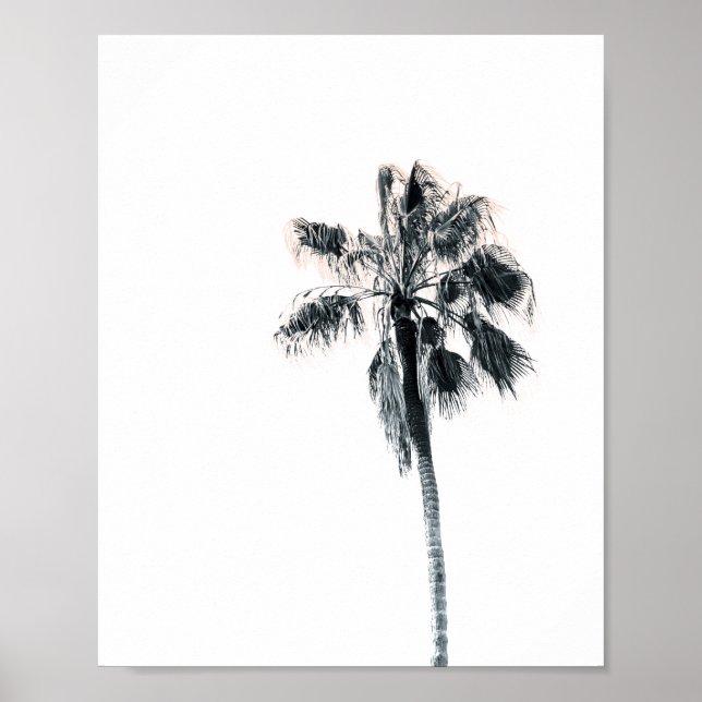 Palm Tree Poster | Pink 8x10 (Devant)