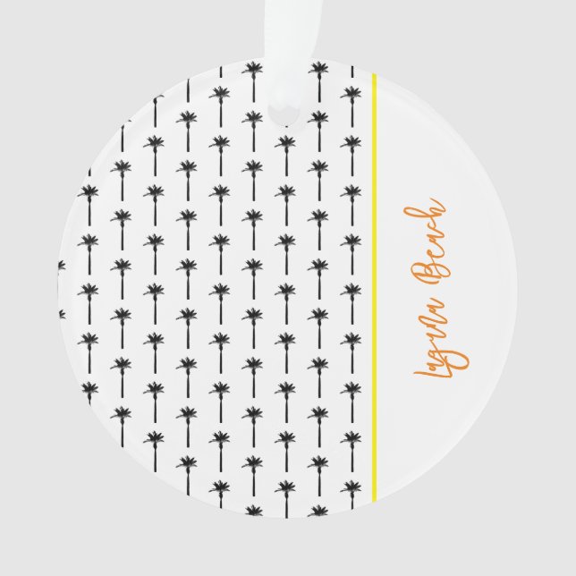 Palm Tree Silhouette Emplacement Motif Coastal Chi (devant)