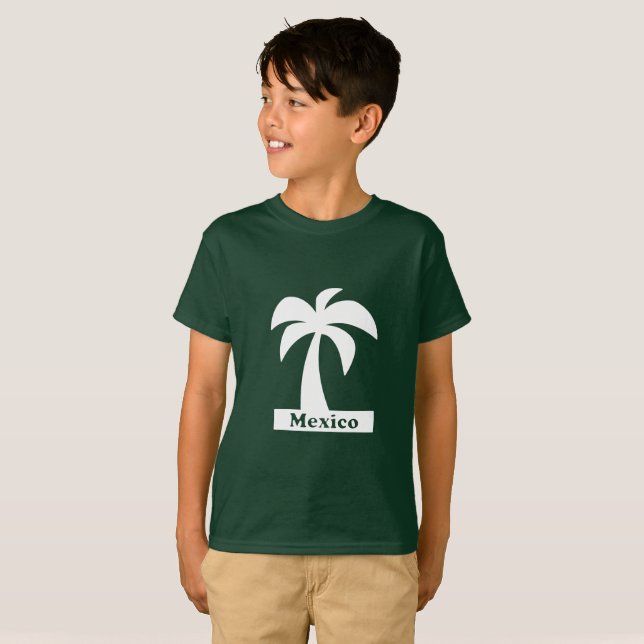 Palm Tree (Vacances Mexique) - T-shirt de base pou (Devant entier)