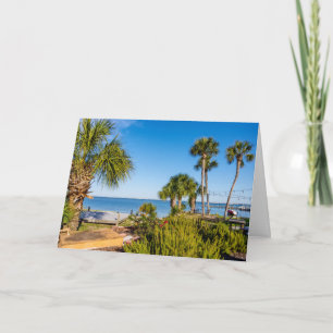 Palm Trees Bayside Matin Carte de voeux