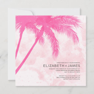 Palm Trees Beach Wedding Invitations