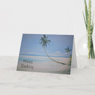 Palm Trees Bonne Carte Anniversaire