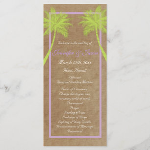 Palm Trees Plage tropicale Programmes de mariage