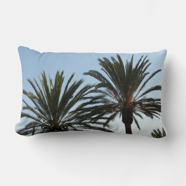 Palm Trees Sky Photo Lumbar Coussin (Recto)