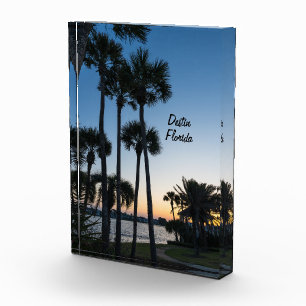 Palm Trees Sunrise Destin Floride Bloc photo