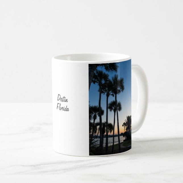 Palm Trees Sunrise Destin Floride Café Mug (Devant droit)