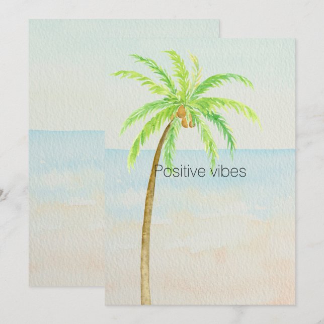 Palm tropical Ocean Beach (Devant / Derrière)