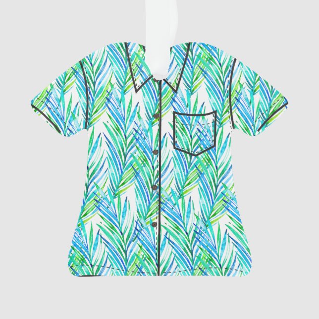 Palm Whisperer Hawaiian Tropical Aloha Shirt- Turq (devant)
