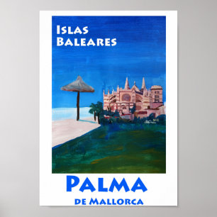 Palma de Mallorca Espagne Poster rétro
