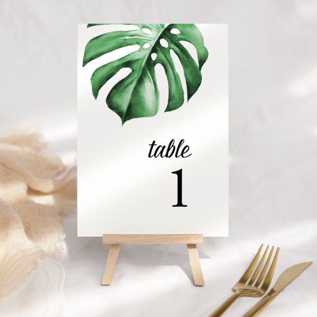 Palme de verdure tropicale Numéro de table (Créateur téléchargé)