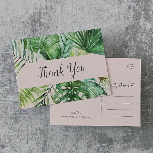 Palme tropicale sauvage | Carte postale Merci (Créateur téléchargé)