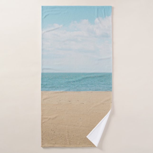 Palmier artificiel vert en bord de mer (Serviette de bain)