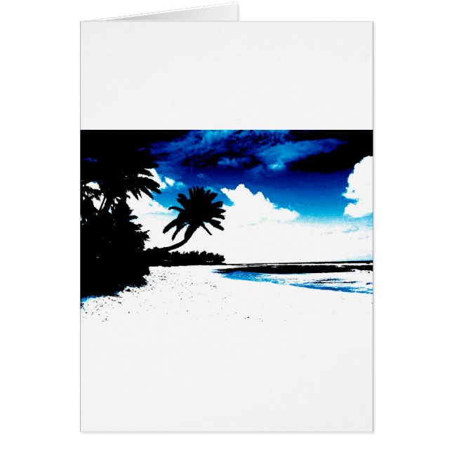 Palmier blanc noir bleu Silhouette (Devant)